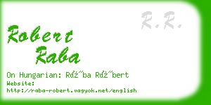 robert raba business card